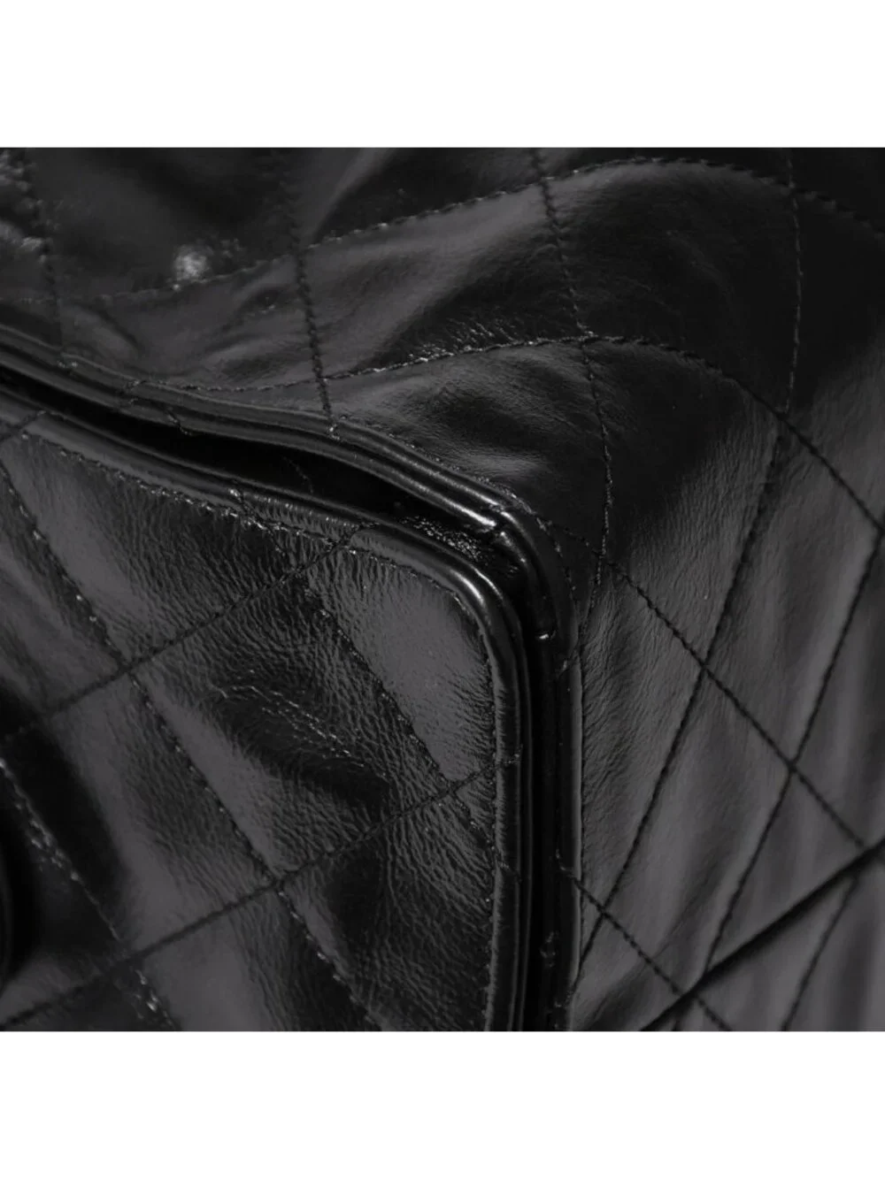 Chanel 25 Large Handbag Base Grained Calfskin CC Logo Black